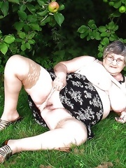 Over fifty years old grandma posing pics